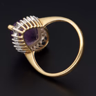 9ct Gold 14ct Amethyst Diamond Ring