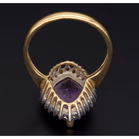 9ct Gold 14ct Amethyst Diamond Ring