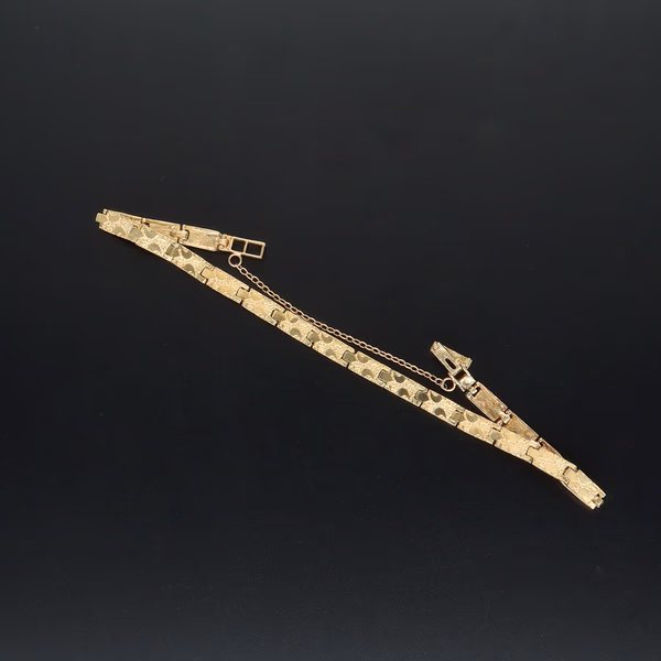 Vintage 14ct Yellow Gold Detailed Bracelet