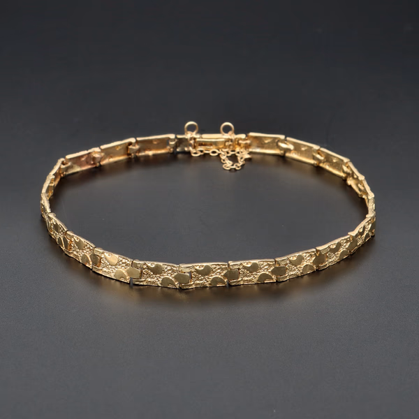 Vintage 14ct Yellow Gold Detailed Bracelet