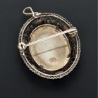 19th Century Hand Painted Silver Brooch