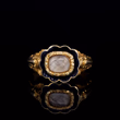360° view of The Antique Victorian 1847 18ct Gold Blonde Hair Mourning Ring