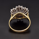 18ct Yellow Gold 1.50ct Diamond Cluster Ring