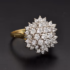 18ct Yellow Gold 1.50ct Diamond Cluster Ring