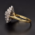 18ct Yellow Gold 1.50ct Diamond Cluster Ring
