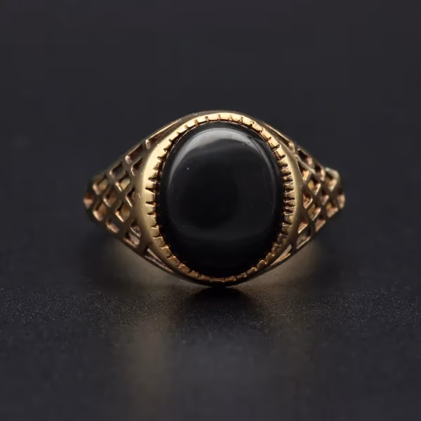 9ct Gold Onyx Signet Ring