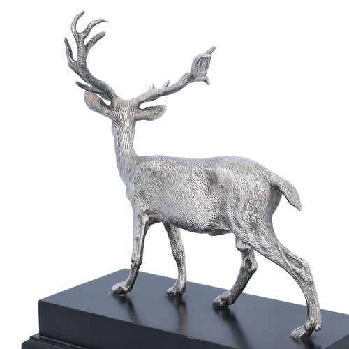 Elizabeth II Naturalistic Silver Model of a Red Deer Stag image-2