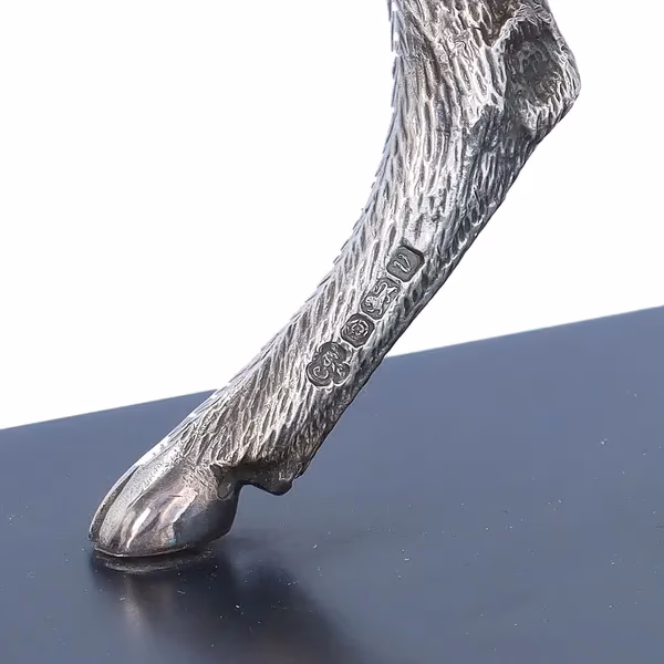 Elizabeth II Naturalistic Silver Model of a Red Deer Stag