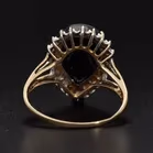 9ct Yellow Gold Sapphire & Diamond Ring