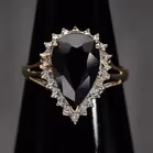 9ct Yellow Gold Sapphire & Diamond Ring