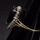 9ct Yellow Gold Sapphire & Diamond Ring