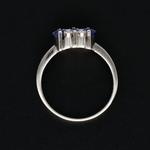 14ct Gold Tanzanite and Diamond Ring image-6