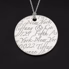 Tiffany and Co Silver New York Notes Pendant