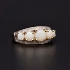 Gold Opal Diamond Ring