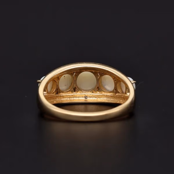 Gold Opal Diamond Ring
