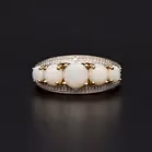 Gold Opal Diamond Ring