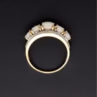 Gold Opal Diamond Ring
