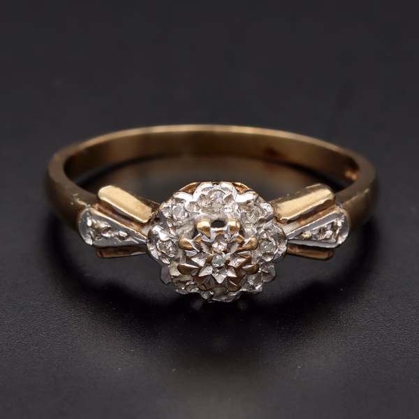 Retro Gold Diamond Ring