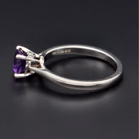 Platinum Amethyst Diamond Ring