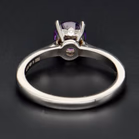 Platinum Amethyst Diamond Ring