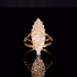 360° view of The Antique Victorian Old European Cut Diamond Navette Ring