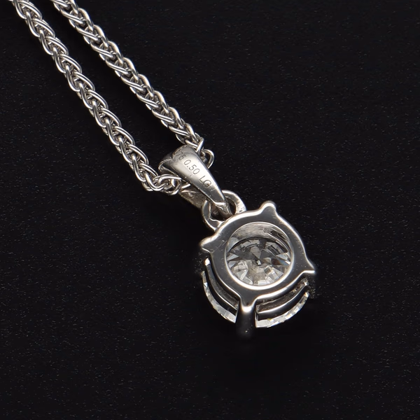 9ct White Gold Lab Diamond Pendant