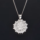 18ct White Gold Diamond Cluster Pendant