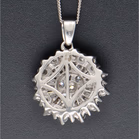 18ct White Gold Diamond Cluster Pendant