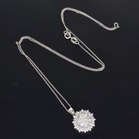 18ct White Gold Diamond Cluster Pendant