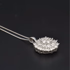 18ct White Gold Diamond Cluster Pendant