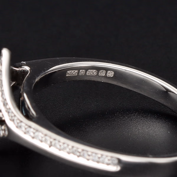 18ct White Gold Topaz and Diamond Dress Ring