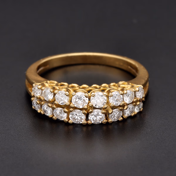 18ct Gold French Diamond Ring