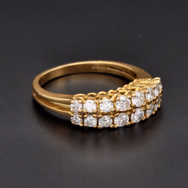 18ct Gold French Diamond Ring
