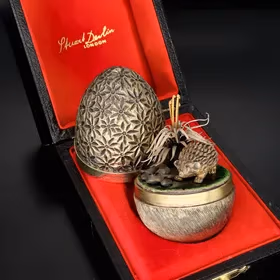 Stuart Devlin Gilt Silver Hedgehog Surprise Egg