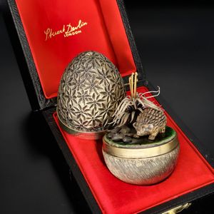 Stuart Devlin Gilt Silver Hedgehog Surprise Egg