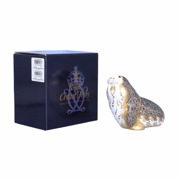 Limited Edition Royal Crown Derby Russian Walrus Paperweight