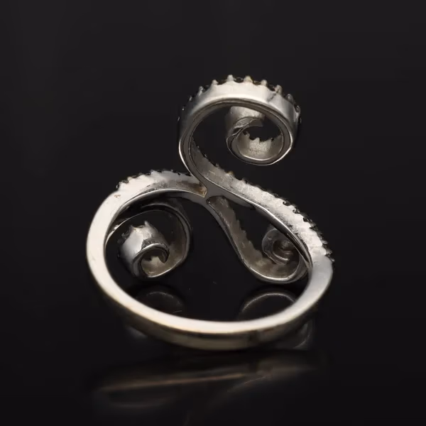 Gold Black Diamond Ring.