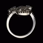 Gold Black Diamond Ring.