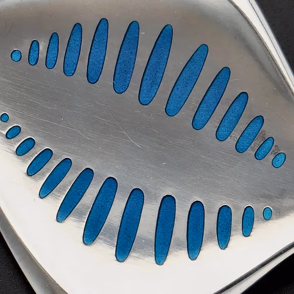 Silver & Blue Enamel ‘fish’ Brooch