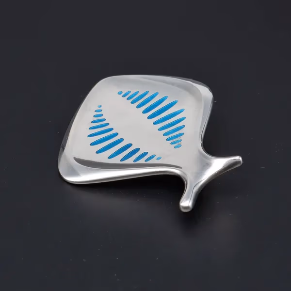 Silver & Blue Enamel ‘fish’ Brooch