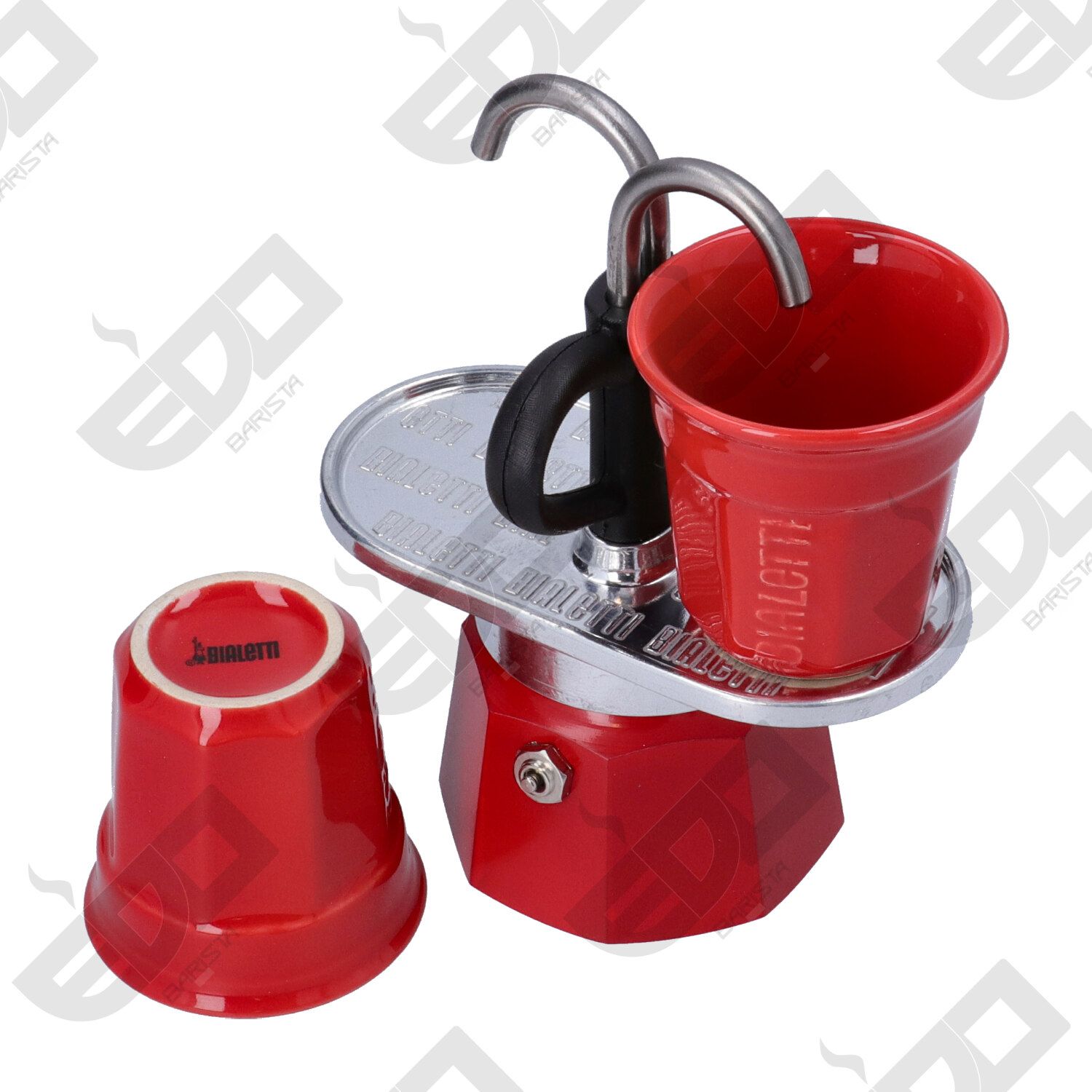 Set Mini Moka Bialetti + 2 tasses rouges | Bialetti