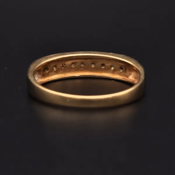 Retro Gold Sapphire Diamond Ring. Birm 1994
