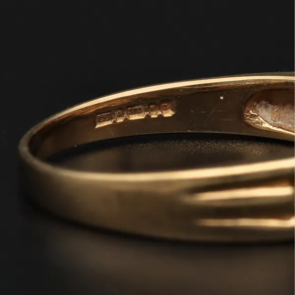 Retro Gold Sapphire Diamond Ring. Birm 1994