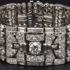 Exquisite Art Deco Platinum and Natural Diamond Bracelet