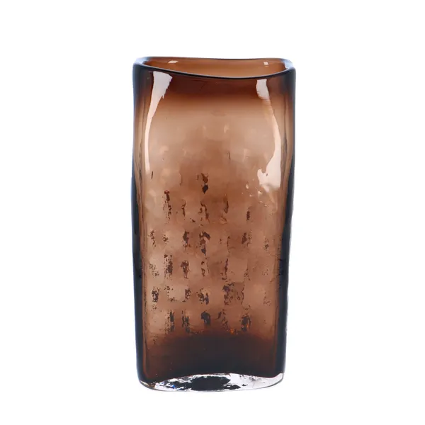 Large Whitefriars Cinnamon Basket Weave Vase