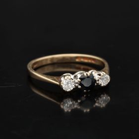 9ct Gold Sapphire and Diamond Ring
