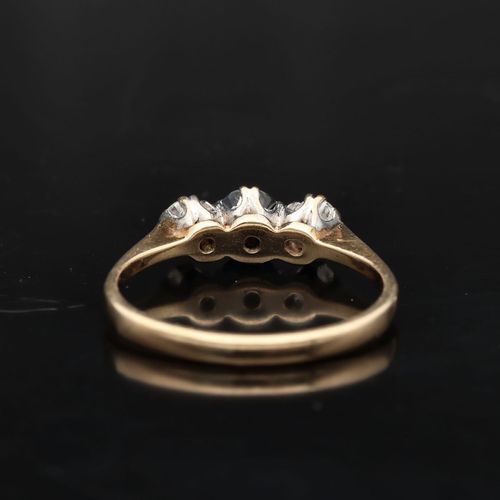 9ct Gold Sapphire and Diamond Ring image-5