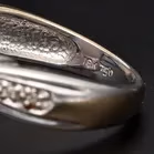 18ct White Gold Diamond & Chalcedony Ring