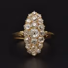 18ct Victorian Navette Diamond Ring
