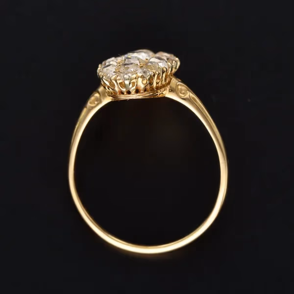 18ct Victorian Navette Diamond Ring